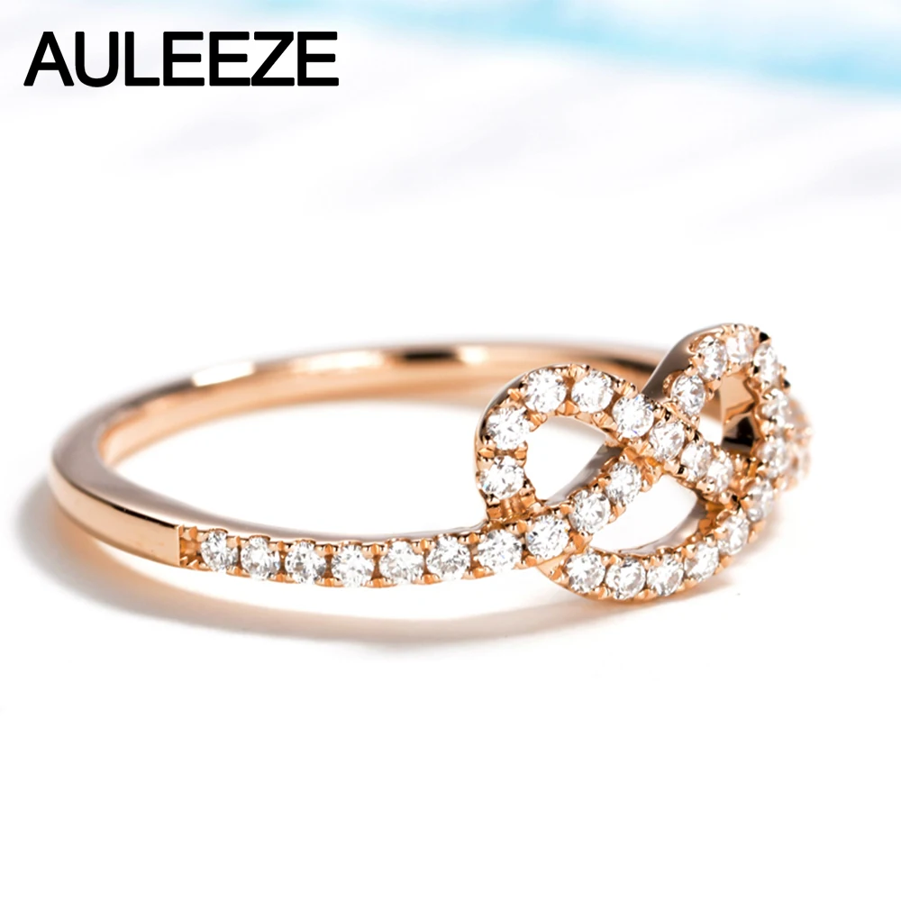 Женское кольцо с натуральным бриллиантом AULEEZE однотонное обручальное из