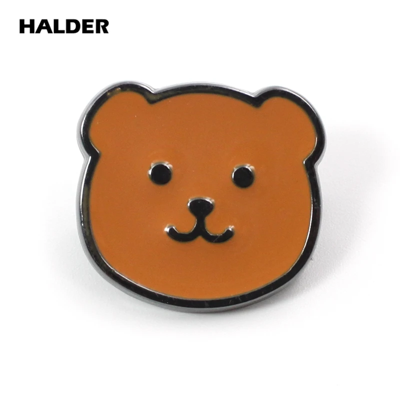 BR0009 HALDER Cartoon Polar Bear Cute Teddy Brooches Fashion Jewelry brown Pins Lapel Animal Badge Accessory Gift | Украшения и