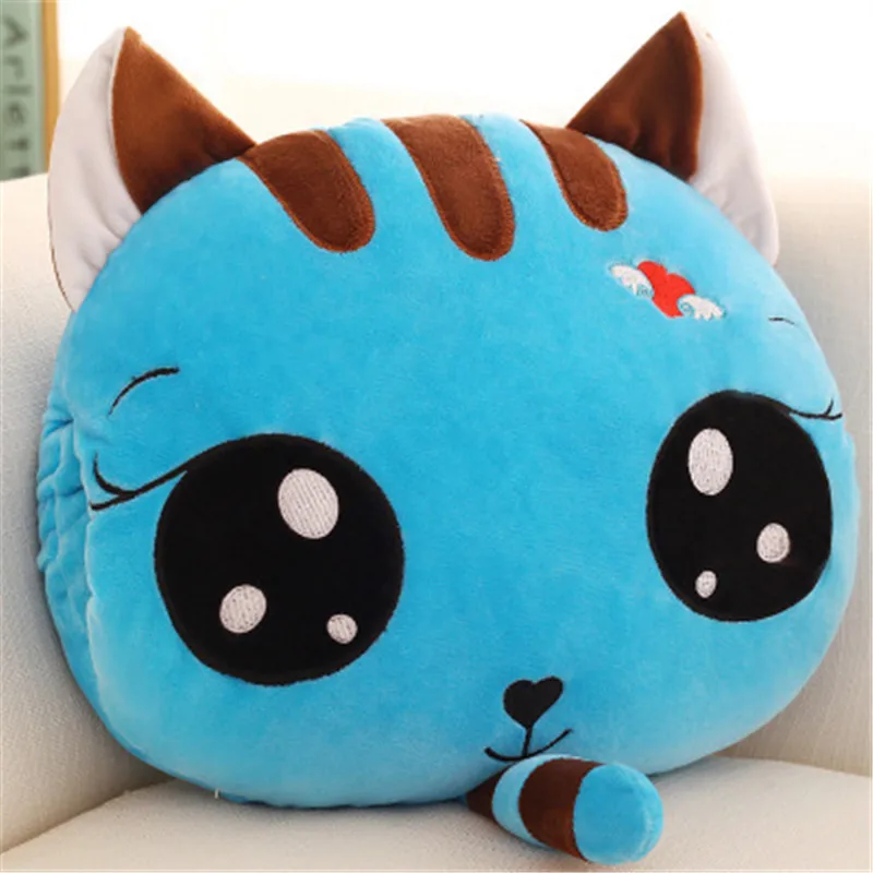 Cartoon flannel cute cat cushion blanket living room sofa car pillow is foldable air conditioning travel household items | Дом и сад
