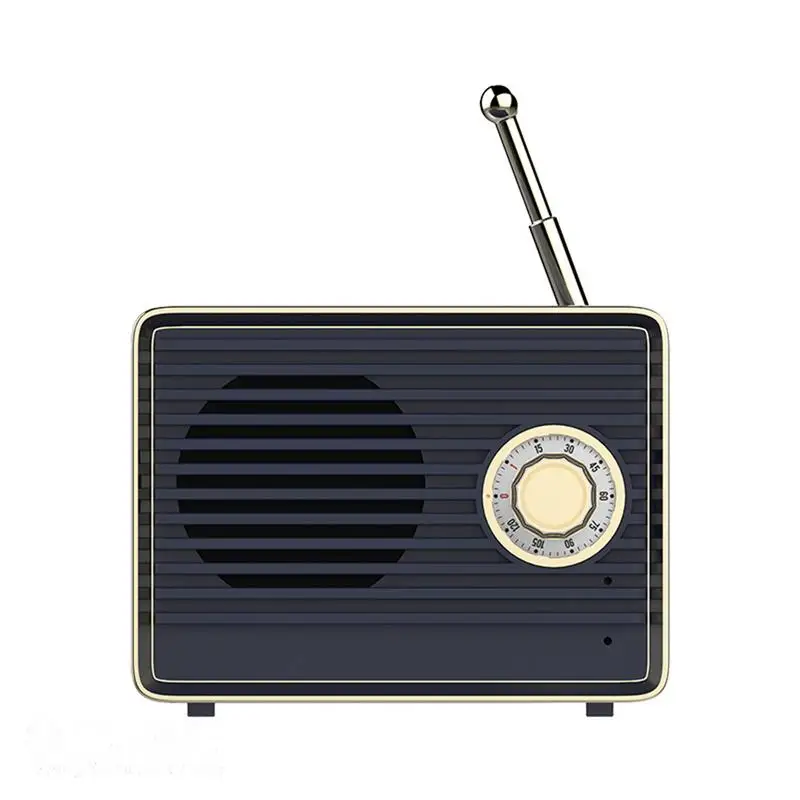Blue Ретро bluetooth-динамик, Ретро стиль, милый мини bluetooth-динамик, Ностальгический тяжелый бас, 3D стерео объемный HiFi звуковые эффекты - Цвет: Blue