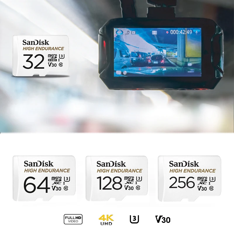 Карта памяти SanDisk microSD высокой прочности 128 ГБ U1 до 100 МБ/с./с 32 Гб 64 256 класс 10