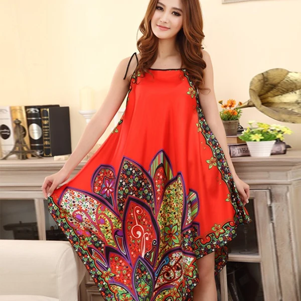 Уютное модное женское имитированное шелковое белье ночная рубашка одежда для