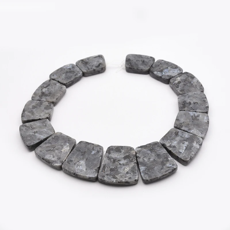 

15pc/strand 16~34x23~28mm 12.2'' Natural Labradorite Graduated Beads Strands Trapezoid For DIY Jewelry Finding Making Necklaces