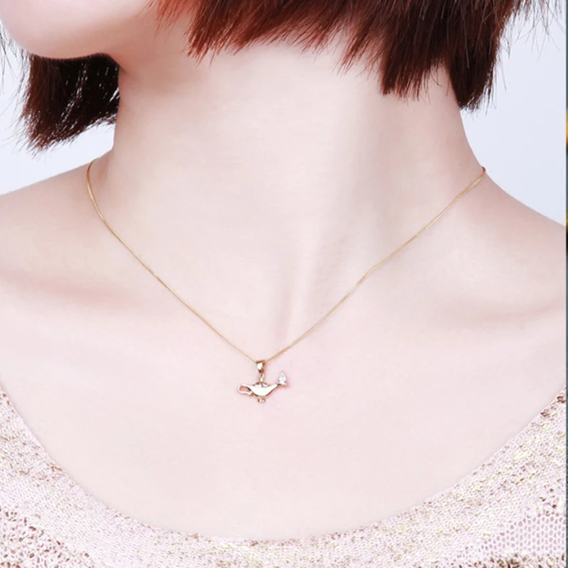 Женская подвеска из искусственного золота S925 волшебная лампа Ювелирное