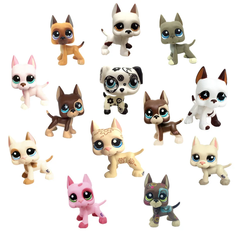 

Rare Lps Pet Shop Toy DobermanCockerSpaniel PinkDog Black Short Hair Cat Collection Action Standing Role Playin Children'sGift