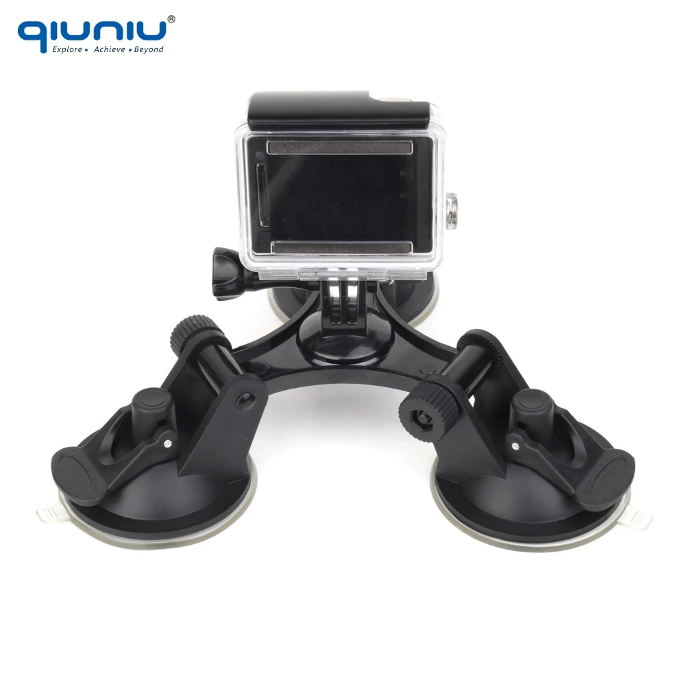 QINNIU тройной вакуум 3 Feets присоска держатель для GoPro Hero 7 6 5 4 3 для SJCAM для Xiaomi YI для Go Pro аксессуар