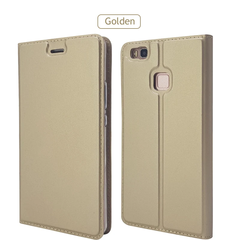 Gold Чехол для huawei P9 Lite, флип-кошелек, кожаный чехол P 9, чехол с магнитной подставкой и откидной крышкой для huawei P9 Lite, чехол s 5,2" - Цвет: Gold