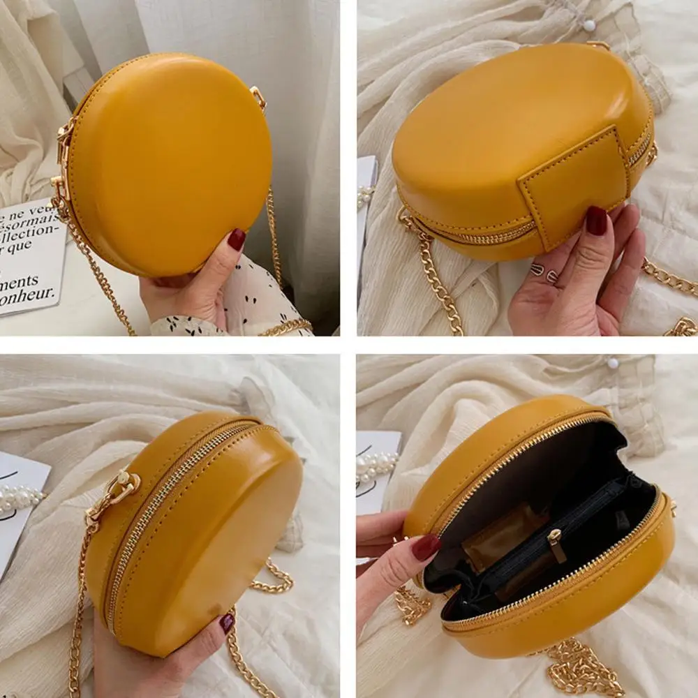 

Women's Circular Fashion Luxury Handbags Women Bags Designer High Quality Chain Shoulder Bags PU Leather Messenger Bag #20