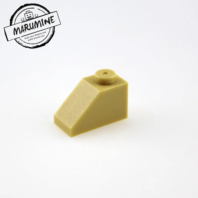 MARUMINE 200 шт/партия 2x1 кирпичи с откосом игрушки Классический создатель MOC строительные блоки развивающий DIY строительный набор для детей - Цвет: Светло-желтый