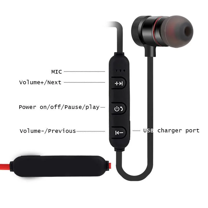 Беспроводные наушники вкладыши Bluetooth BT4.1 20 шт./лот стерео с микрофоном для звонков