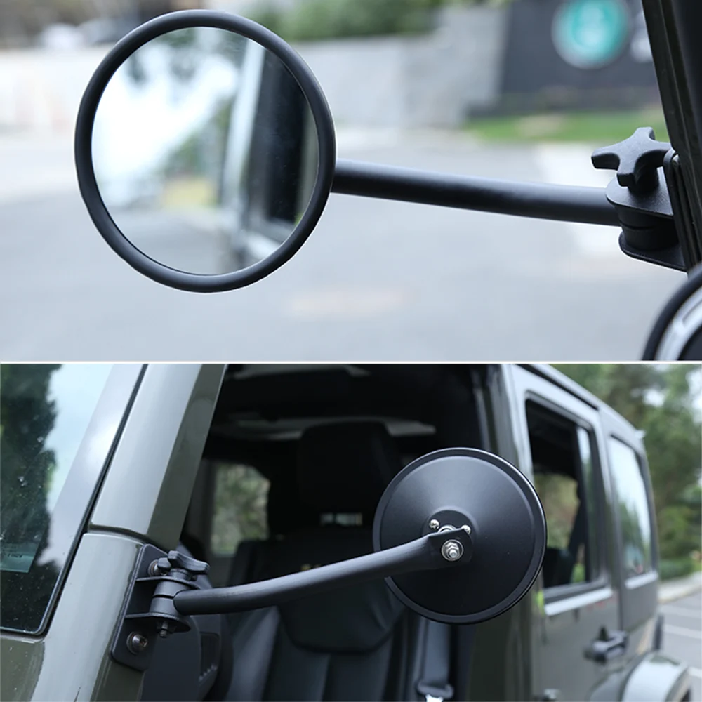 Зеркало автомобильное круглое заднего вида для Jeep Wrangler TJ LJ YJ JK 4x4 1 пара|Зеркала и