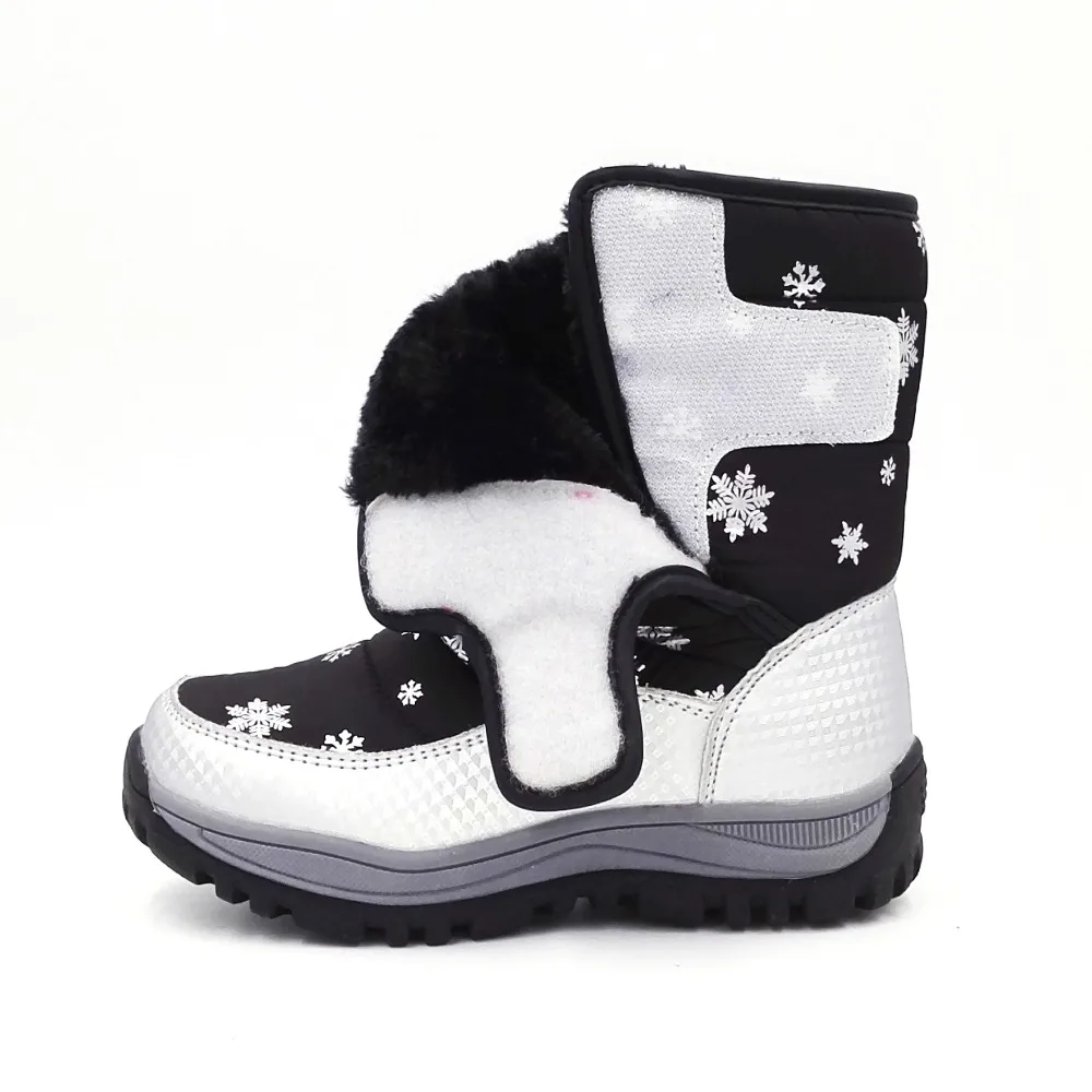 Удобные детские теплые водонепроницаемые зимние ботинки обувь для мальчиков и