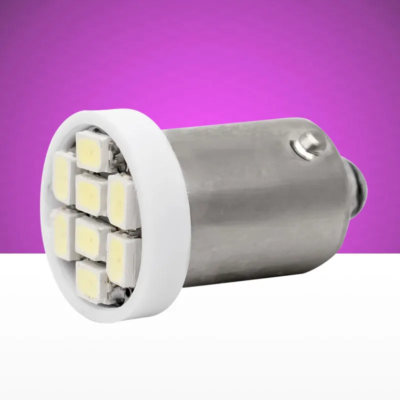Оптовая продажа 100 шт. светодиодная лампа T4W BA9S 8smd 3528 для салона автомобиля белая