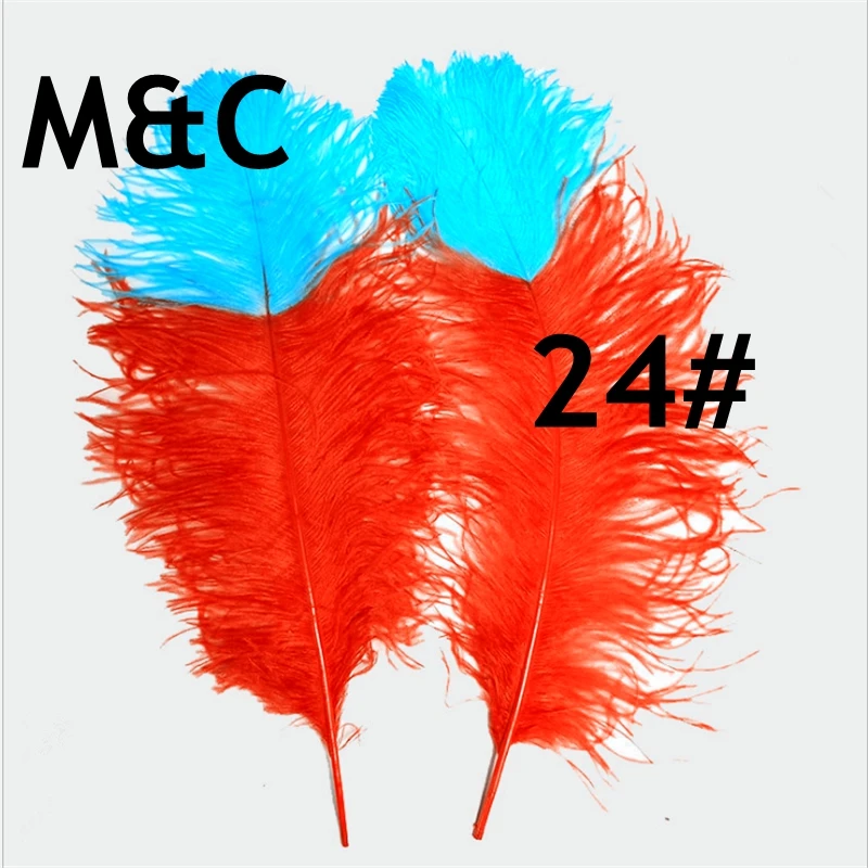 Новое поступление 2018 50 шт./лот розовые и желтые страусиные перья двухцветные