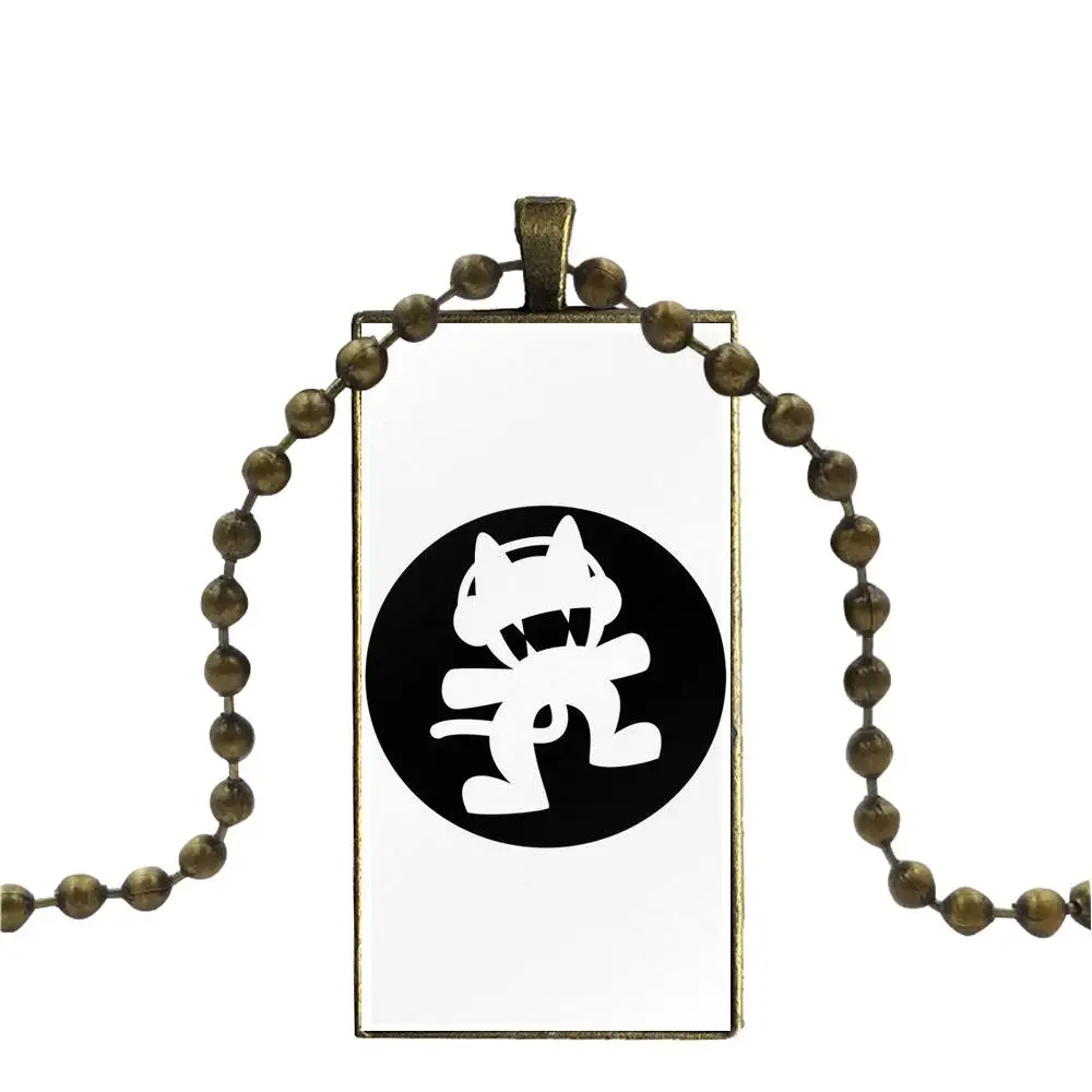 EJ glaze для женщин вечеринок Monstercat стеклянный кулон ожерелье ручная работа