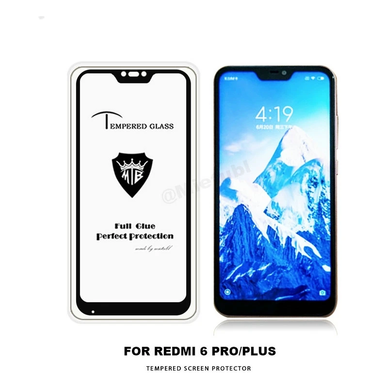Защитное стекло закаленное для Xiaomi Redmi 6 Pro 3/32/4/32/64 ГБ 5 84 дюйма|Защитные стёкла и