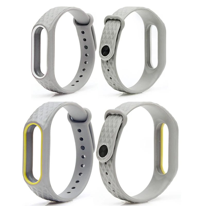 BOORUI Colorful Diamond Miband 2 Strap Double Color Replacement watchband for Xiaomi Mi band Wristbands Original | Электроника