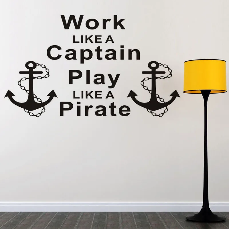 Английский алфавит корабль копье стены стикер шаблон Цитата Винил домашний