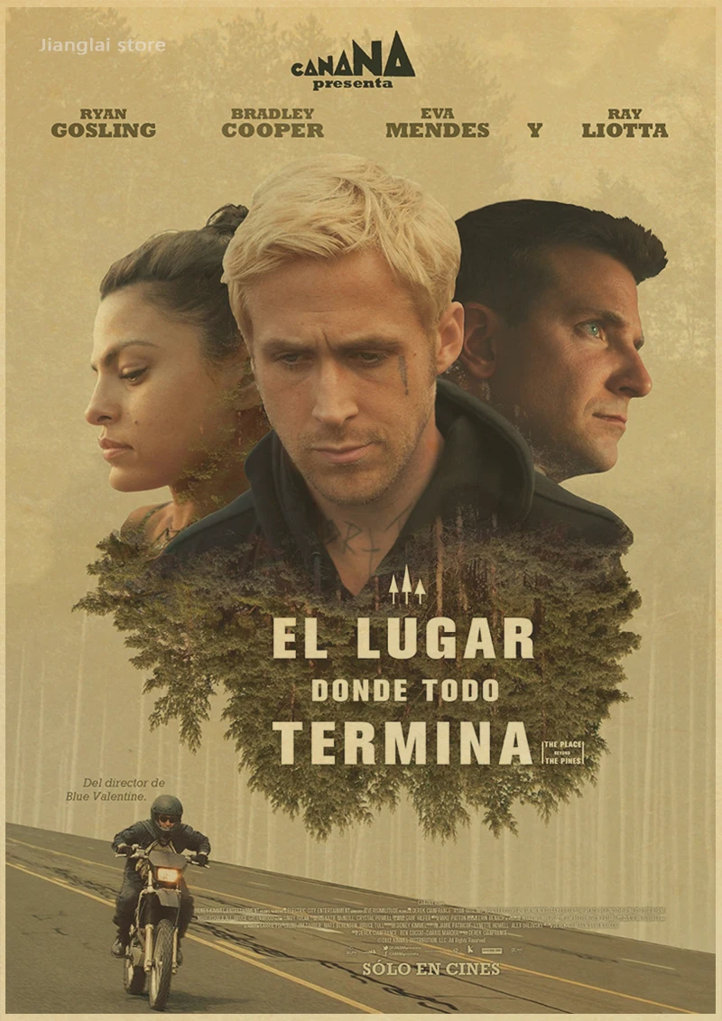 K148 Место за соснами Ryan Gosling2 кино искусство настенный Декор ретро постер винтажный печать - Цвет: K148