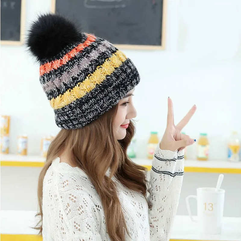 Женская шапка осень-зима новая бархатная вязаная женская Корейская версия