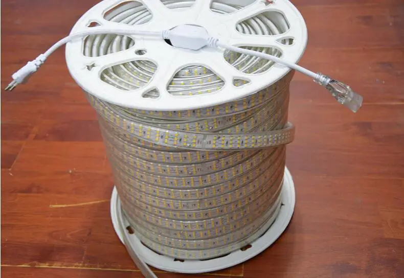 276 светодиодный s/m SMD 2835 Светодиодная лента 220 V 240 V водонепроницаемый трехрядный светодиодный Канатный свет теплый белый декоративное освещение для дома Новое