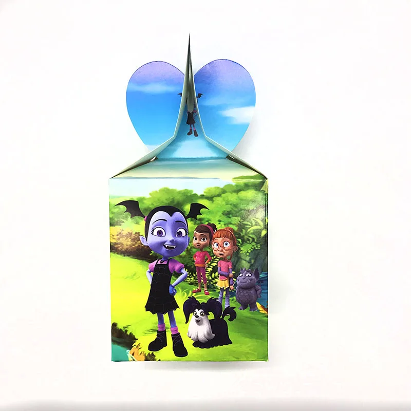 12 шт Vampirina Печатные коробки для конфет на день рождения вечерние украшения тема