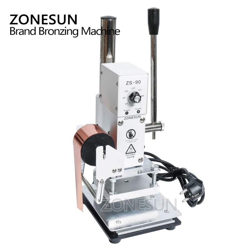 ZONESUN 1 шт. 110 В/220 В ручная маркировочная машина для горячего тиснения фольгой