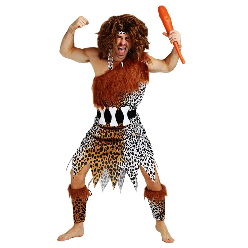 Пара индийский жителей дикий человек с леопардовым принтом Платье ожерелье