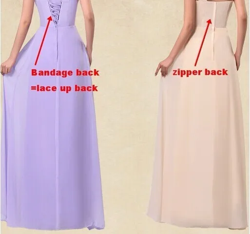 Длинные шифоновые платья подружек невесты на шнуровке желтого кораллового и