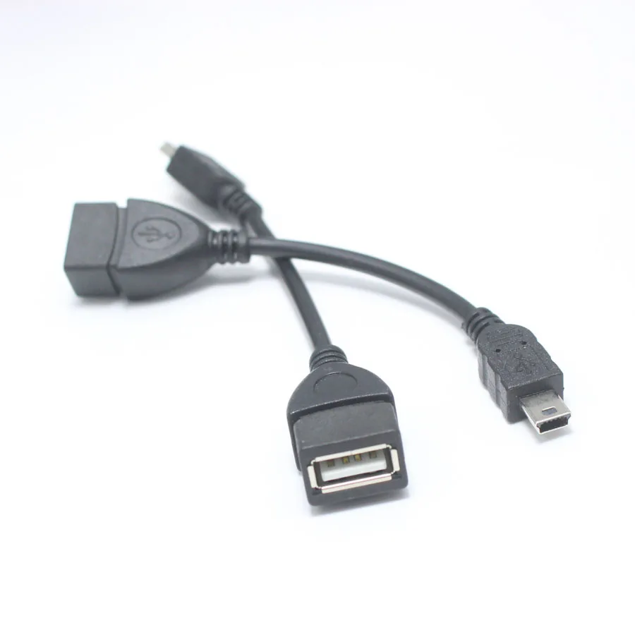 5Pin Micro USB штекер к 2 0 AF гнездо OTG адаптер Коннектор для телефона ПК U диск 1 шт.|plug adapter