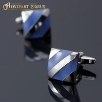 classic cuff link men accessories rhodium plated metal blue lapis stone button shirt cufflink button for gift onlyart jewelry