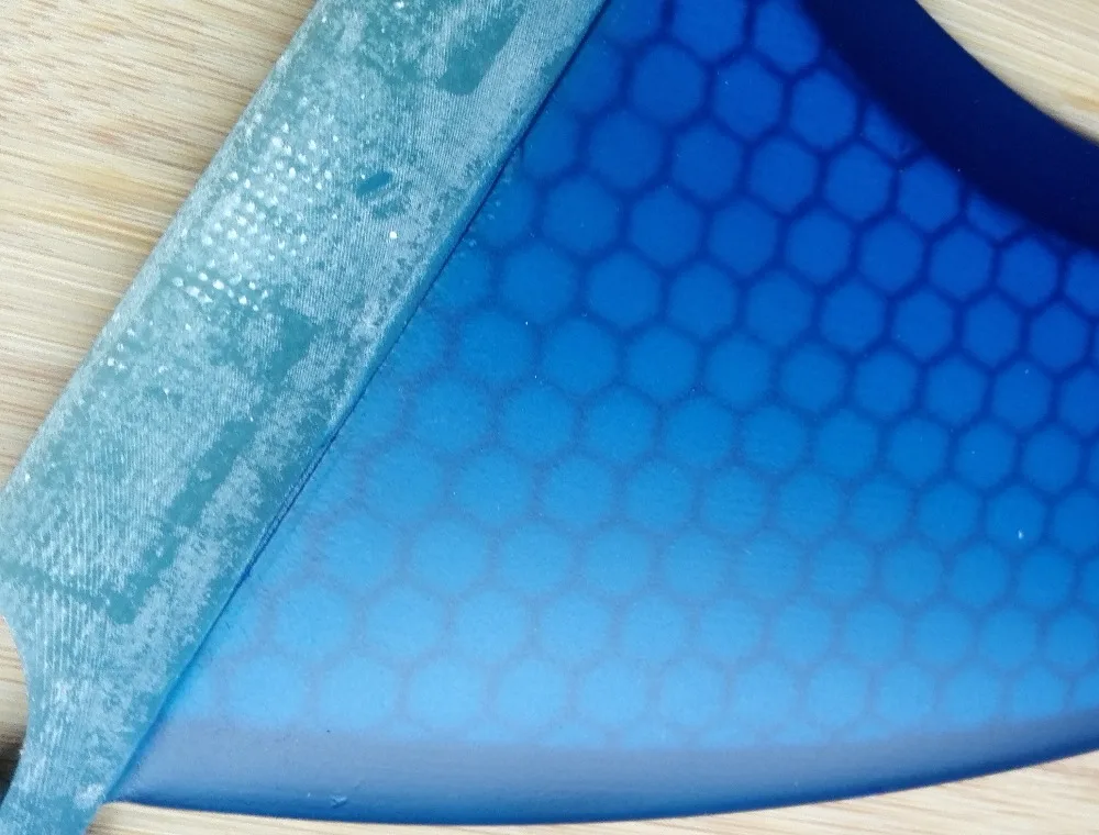 7 дюймов Стеклопластик центр нам основание surf fin синий соты долго доска плавник будущее плавник