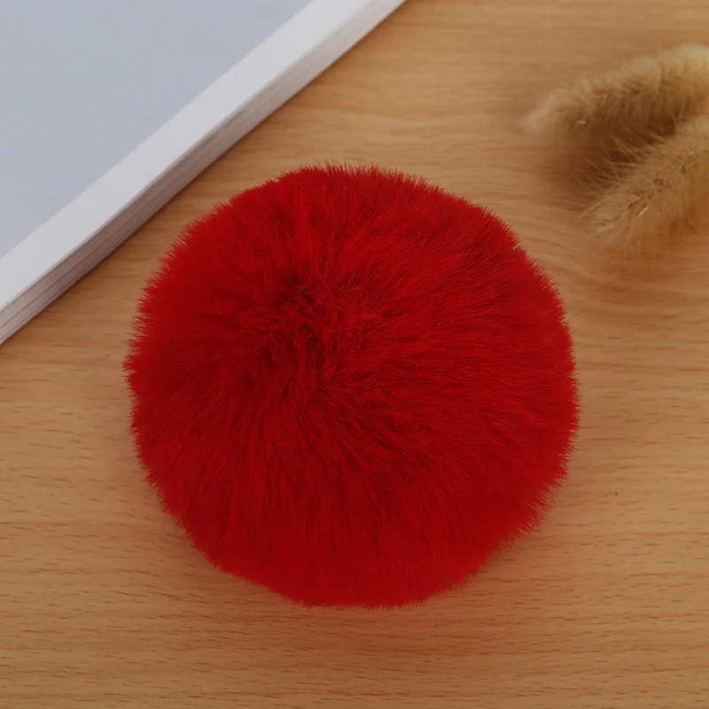 8 см меховой помпон DIY брелок для ключей имитация кроличьей шерсти сумка цепочка