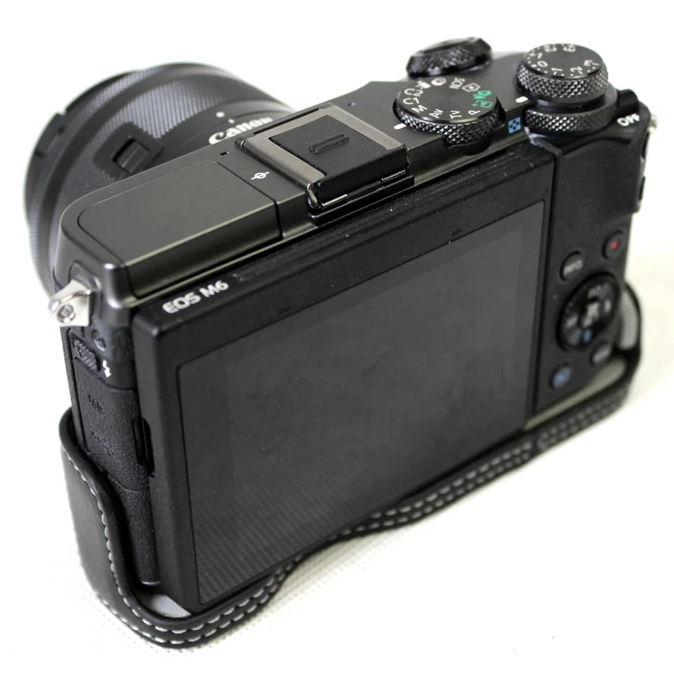 Чехол-накладка из натуральной кожи для камеры Canon EOS M6 | Электроника