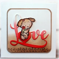 lovable hedgehog bear transparent clear silicone stampseals for diy scrapbookingvalentine decorative card making clear stamp