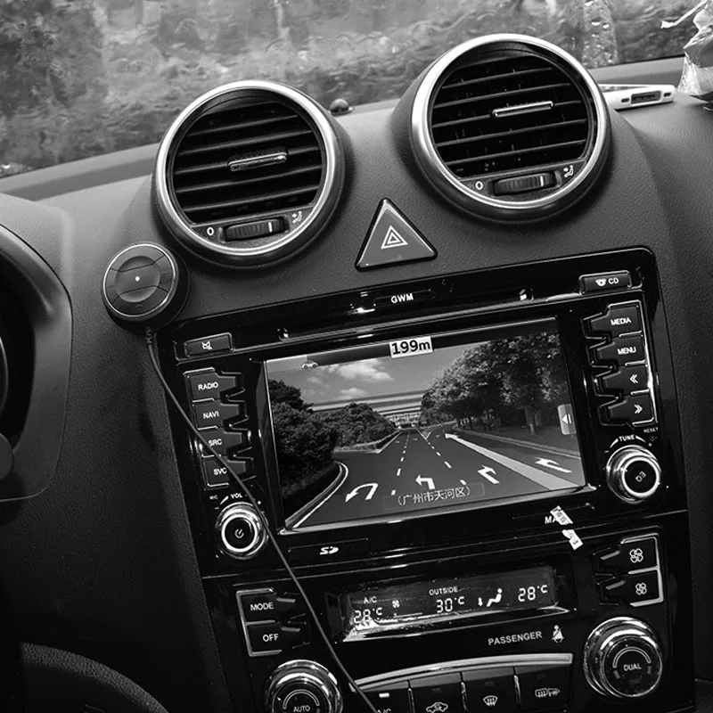 Jajabor Bluetooth автомобильный комплект громкой связи вызов AUX 3,5 мм музыкальный аудио плеер двойной зарядное устройство usb Поддержка NFC Функция сопряжения