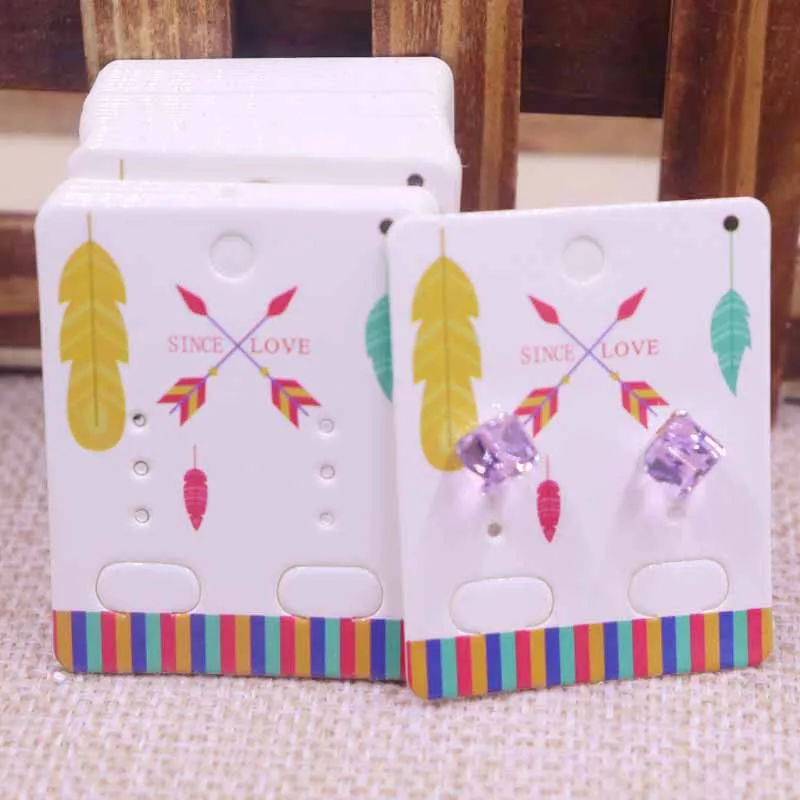 card same as pic 100 шт ювелирные изделия дисплей карты серьги 4x5 см серьги карты подвешенная бирка DIY Сережка-гвоздик Ювелирная карта-упаковка - Цвет: card same as pic