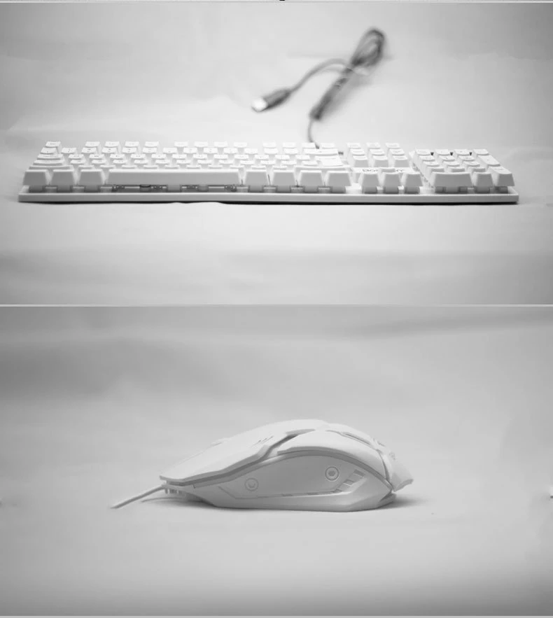 Набор проводных usb-клавиатуры и мыши Bosston с подсветкой и 104 клавишами, механические игровые клавиатуры для ПК, компьютера, ноутбука