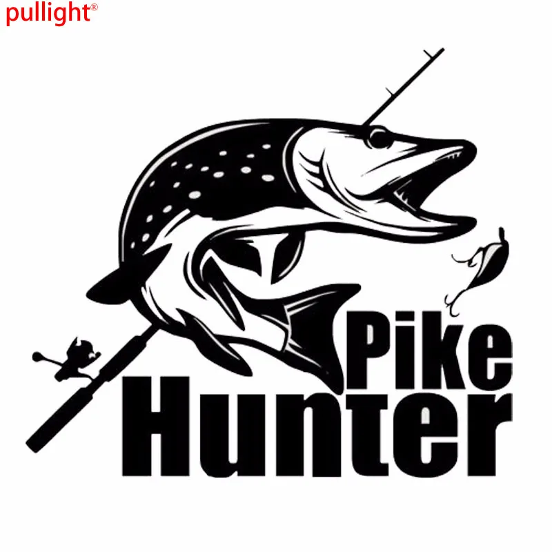 

18cm*16cm Car Styling Fashion Hunter Pike Fishing Bite Car Stickers Accessories