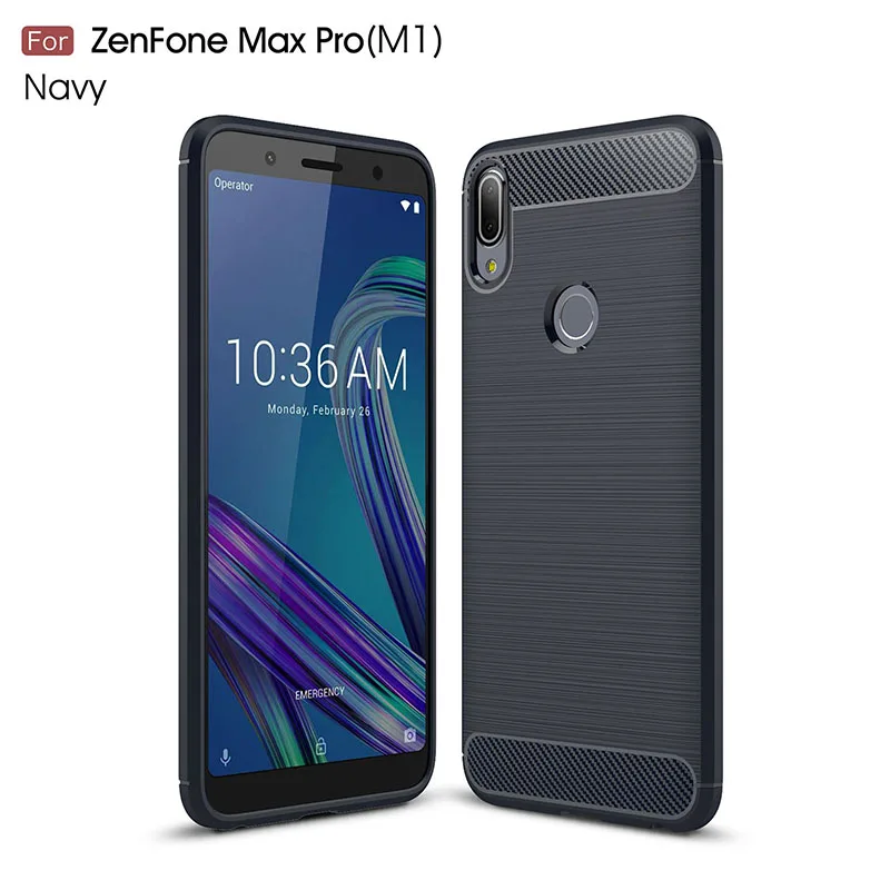Углеродного волокна матовый Силиконовый чехол на телефон zenfone max pro zb601kl случае