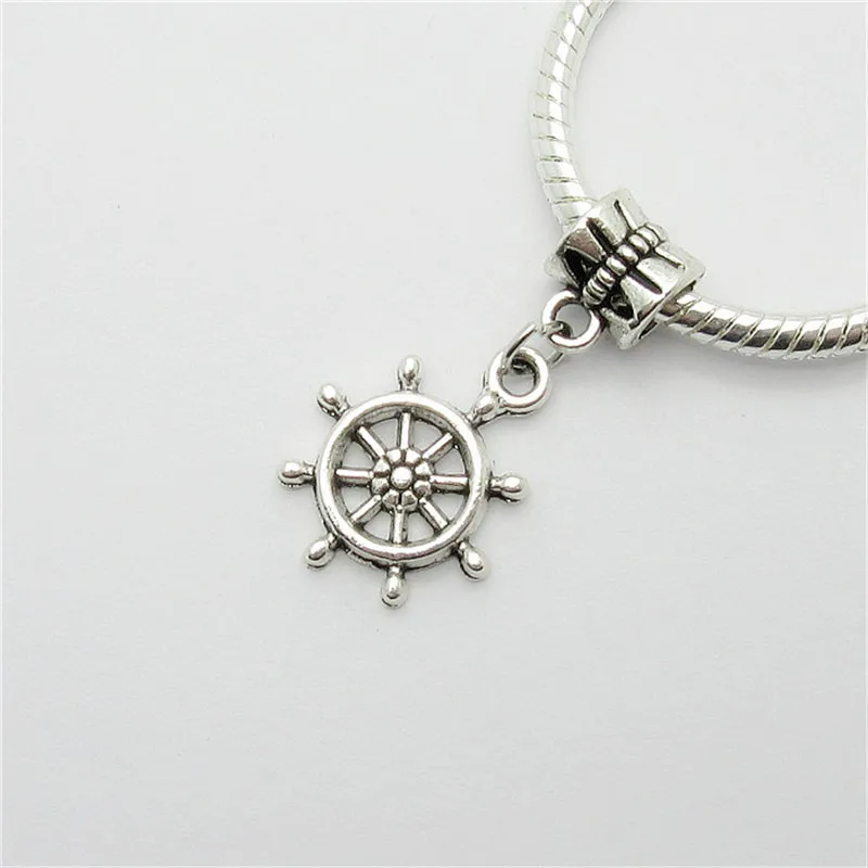 Новый 25 шт. Руль Шарм бусинки с большими отверстиями европейский кулон Подходит