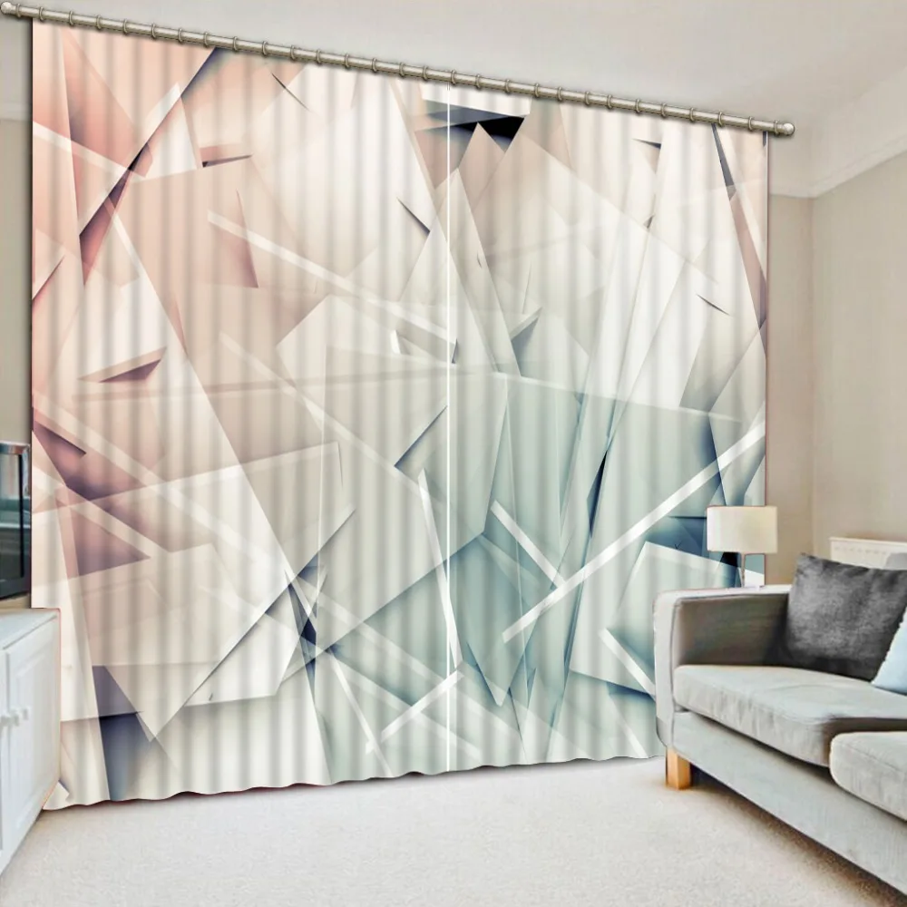 

3D Customize Home Curtains European Square glass Any size Kid Curtain Bedroom Modern Living room Curtains