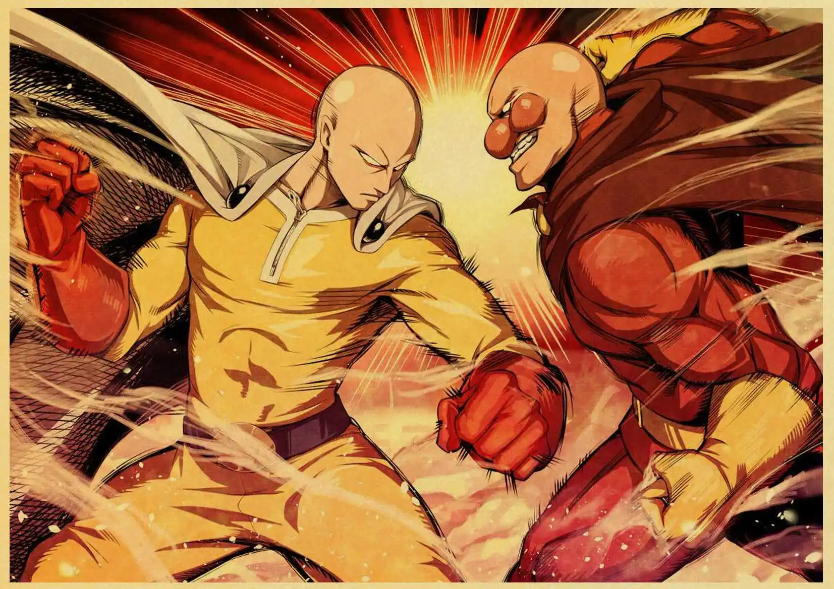 T018 Японское аниме One Punch Man плакат ретро плакат наклейки на стену винтажные плакаты принты для бара и домашнего декора - Цвет: T018