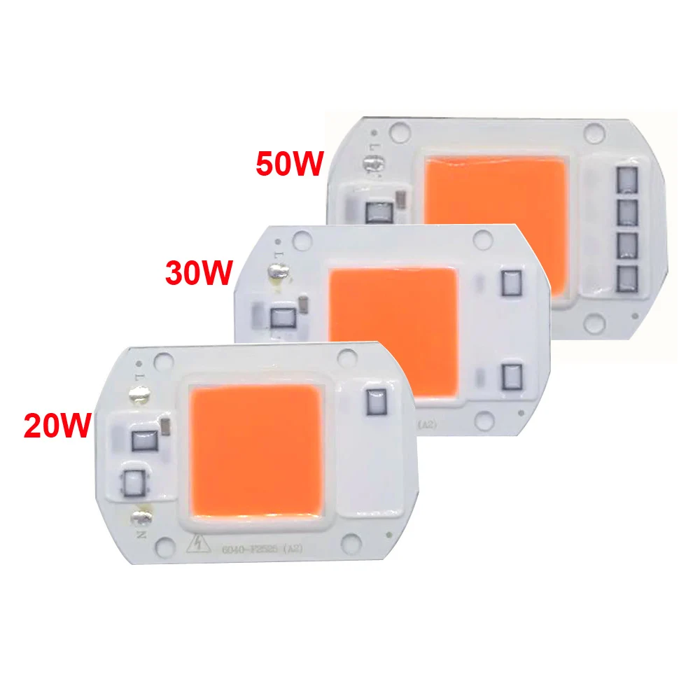 5 шт./лот светодиодный чип для светильника выращивания растений 20 Вт 30 50 220 в