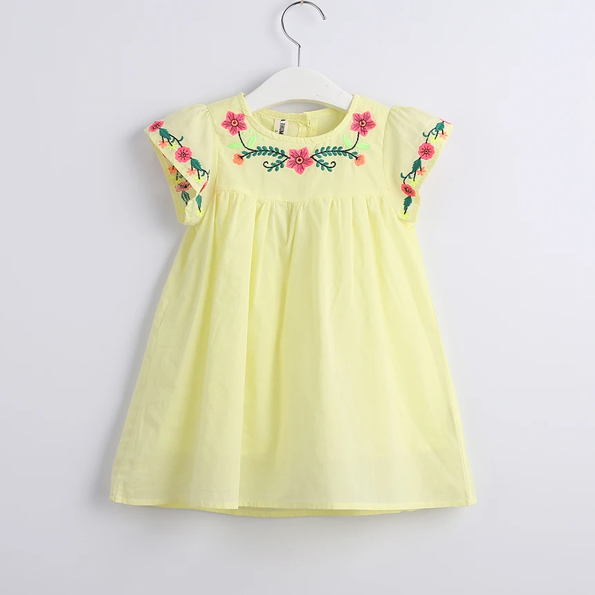 Платье принцессы для маленьких девочек с вышитыми цветами элегантные