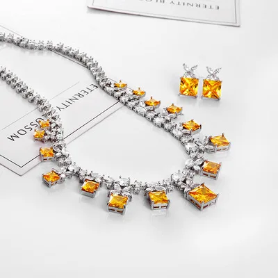 Модные красные фианиты BE8 свадебные аксессуары Дубай бриллианты 5 цветов серьги