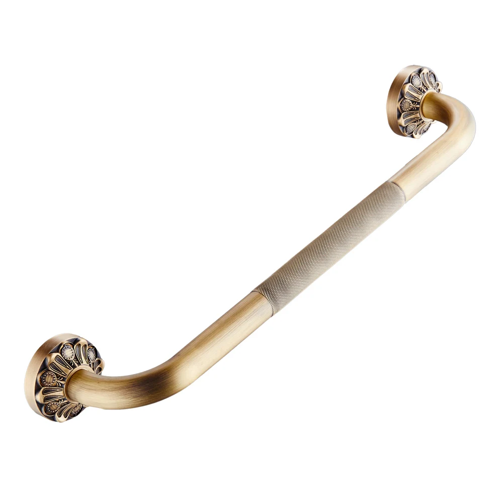 grab bar Leyden Античная латунный для ванной Аппаратный набор Фен держатель туалетной бумаги вешалка для полотенец для ванной набор аксессуаров - Цвет: grab bar