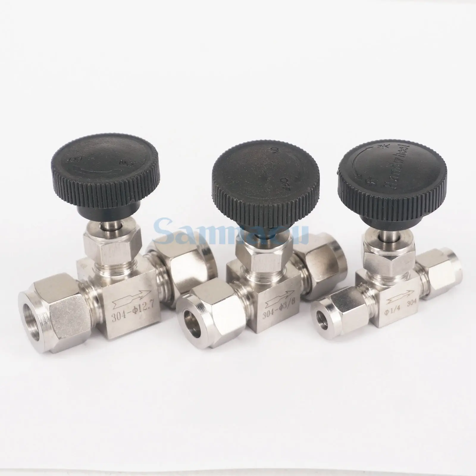 

Fit Tube O/D 3mm To 16mm 1/8" To 1/2" 304 Stainless Steel Shut Off Valve Flow Control Needle Valve Compression Fitting