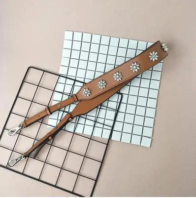brown B Модные снежинки алмаз pu кожаные женские сумки из кожи Аксессуары для ремней на сумку женская сумка через плечо ремень сумка Запчасти - Цвет: brown B