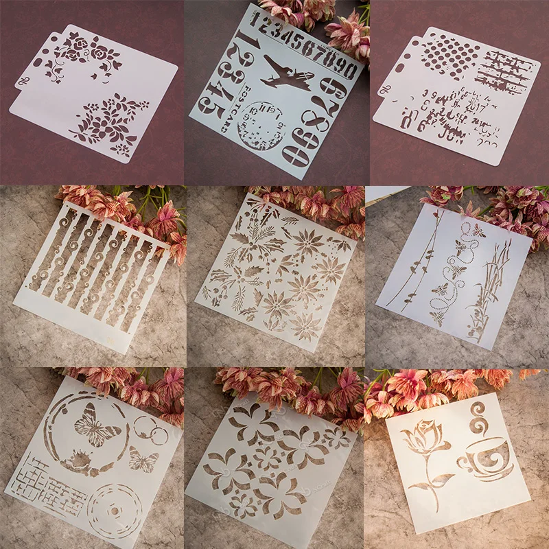 Воздушная чашка цветочные картины с рисунком трав трафарет сделай сам домашний